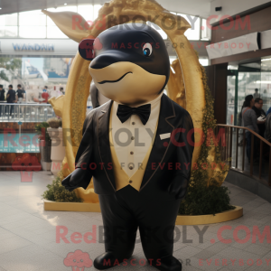 Personaggio mascotte balena...