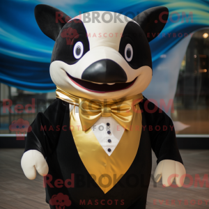 Gouden orka-mascottekostuum...