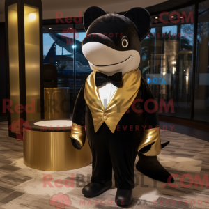 Gold Killer Whale maskot...