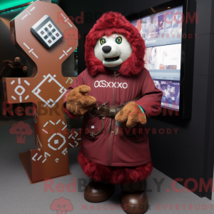 Maroon Celtic Cross maskot...