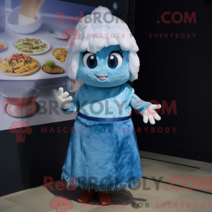 Máscara de arroz frito azul...