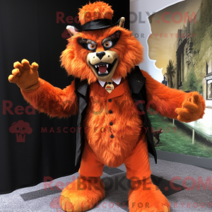 Orange varulv maskot...
