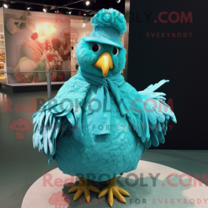 Turquoise Hens mascot...