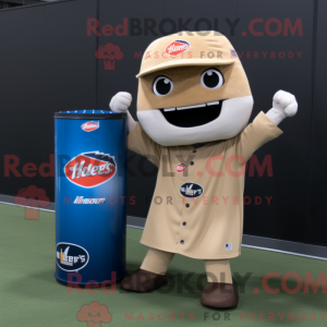 Tan Soda Can maskot...