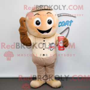 Tan Soda Can maskot kostume...