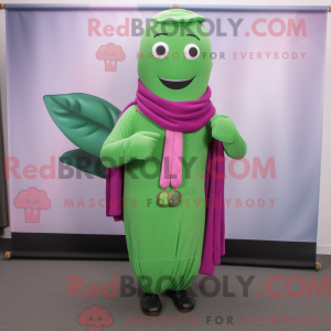 Magenta Green Bean maskot...