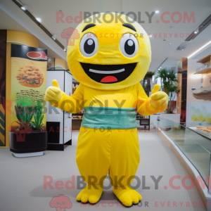 Mascotte de sushi jaune...