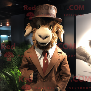 Brown Angora Goat mascot...