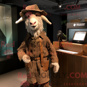 Brown Angora Goat mascot...
