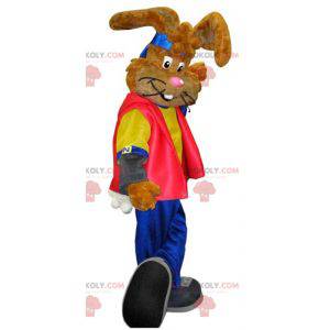 Mascote do famoso coelho Nesquick. Mascote coelho marrom -