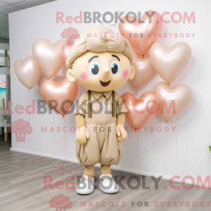 Beige hartvormige ballonnen...
