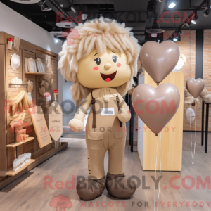 Beige hartvormige ballonnen...