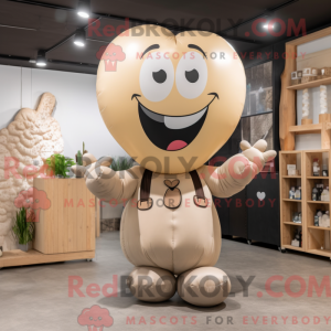 Beige hjärtformade...