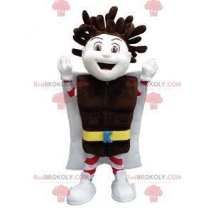 Kapo Chocolate boy mascotte con una barretta di cioccolato -