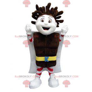 Kapo Chocolate boy mascot with a chocolate bar - Redbrokoly.com