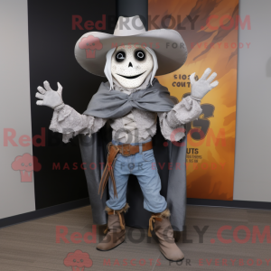 Sølv fugleskræmsel maskot...
