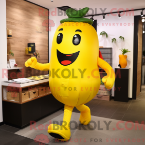Gul Pepper maskot kostyme...