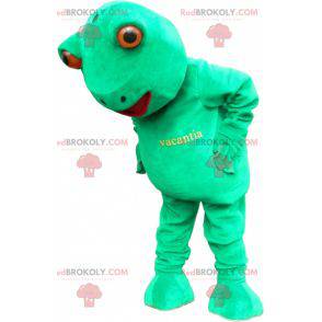 Reusachtige en grappige groene kikker mascotte - Redbrokoly.com