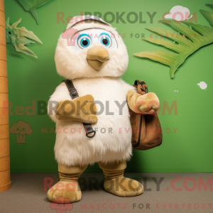 Creme Kiwi maskot kostume...