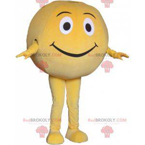 Mascotte de boule jaune géante. Mascotte ronde - Redbrokoly.com