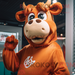 Rust Jersey Cow maskot...