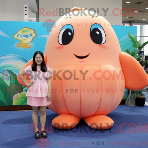 Peach Whale mascot costume...