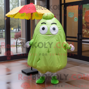 Lime Green Hamburger mascot...