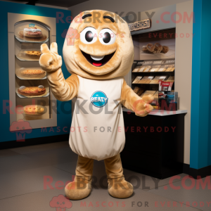 Tan Bagels maskotdraktfigur...