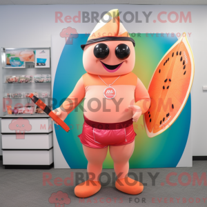 Peach Knife Thrower maskot...