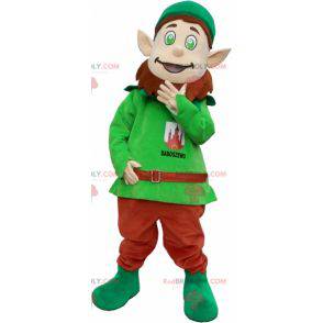 Mascotte de lutin avec les oreilles pointues et un bonnet -