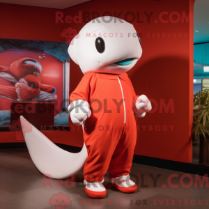 Maskotdraktfigur Red Beluga...