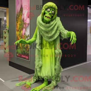Limegrønn Máscara de zumbi...