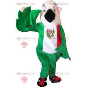 Mascote águia verde branco e vermelho - Redbrokoly.com