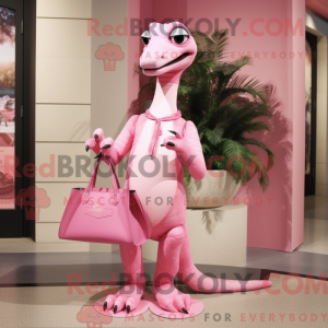 Pink Coelophysis maskot...