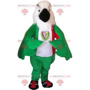Eagle mascotte groen wit en rood - Redbrokoly.com