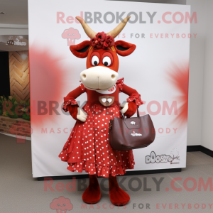 Maskotdraktfigurat Red Beef...