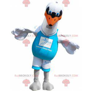 Mascotte de mouette blanche. Costume d'oiseau blanc -