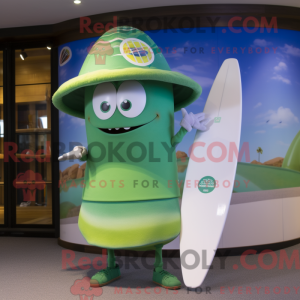 Green Surfboard mascot...