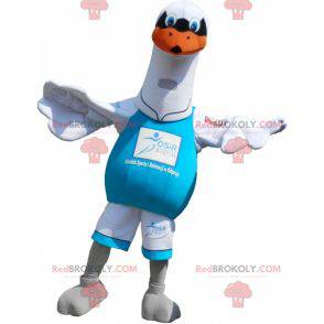 Mascotte de mouette blanche. Costume d'oiseau blanc -