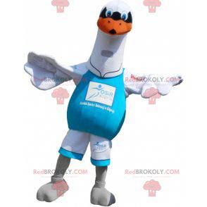 Witte zeemeeuw mascotte. Witte vogel kostuum - Redbrokoly.com