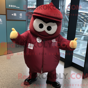 Maroon Dim Sum mascot...