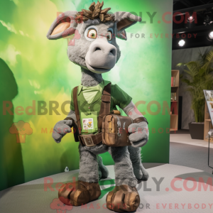 Olive Goat mascot costume...
