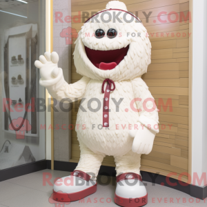 Creme hindbær maskot...