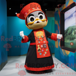 Fantasia de mascote de pho com saia evasê e luvas sem dedos - Pho mascotes - REBROKO_219453 - RedBrokoly.com
