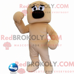 Beige Boxing Glove mascot...