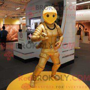 Goldener Soldat Maskottchen...