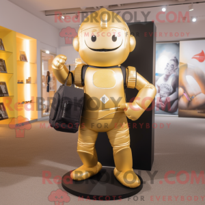 Goldener Soldat Maskottchen...