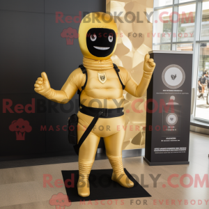 Goldener Soldat Maskottchen...