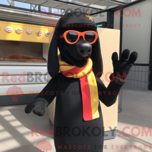 Sort Hot Dogs maskot...