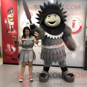 Gray Knife Thrower mascot...